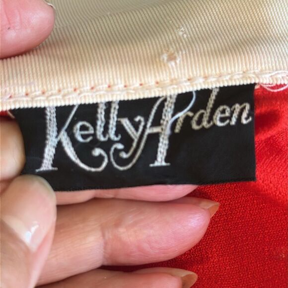 Vtg 70s Kelly Arden Red Polka Dot Polyester Halter Maxi Dress/Matching Jacket - Picture 7 of 11